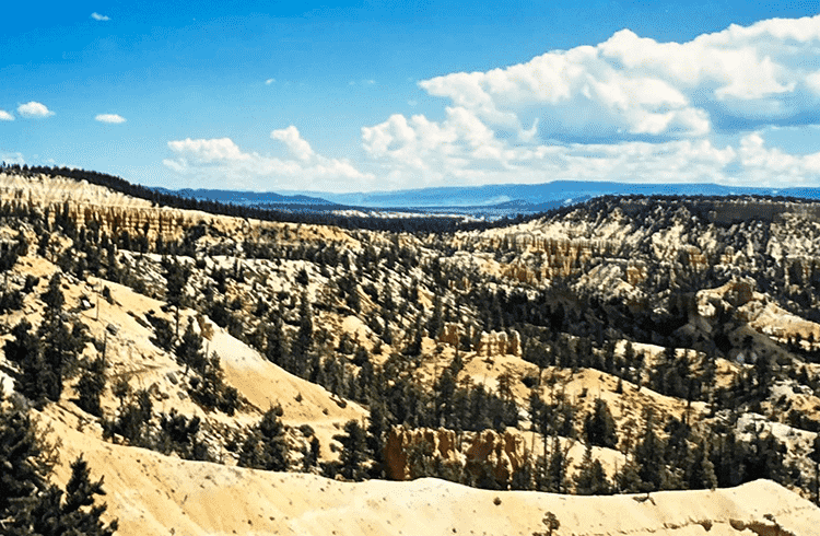 Bryce Canyon on a clear day. Photo taken in 1999 on a film camera