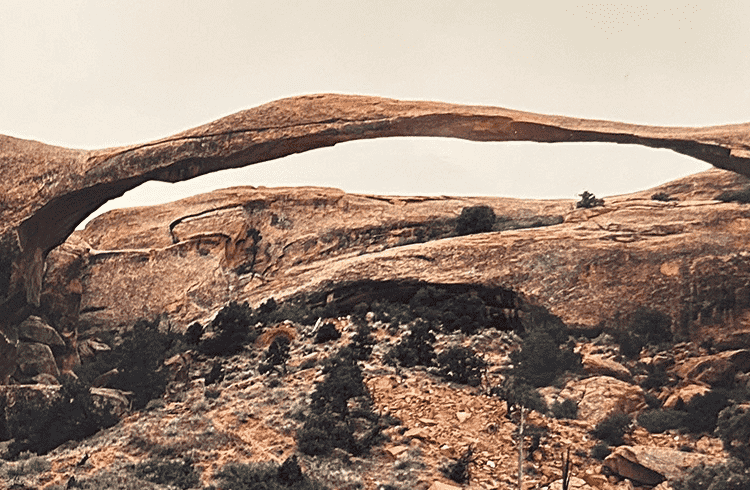 Landscape Arch in Arches National Park. Taken on a film camera in 1999